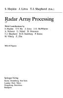 Cover of: Radar array processing