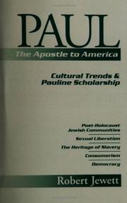 Cover of: Paul the Apostle to America: cultural trends and Pauline scholarship