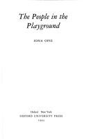 Cover of: The people in the playground