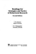 Cover of: Readings for Strategies and tactics of behavioral research by James M. Johnston