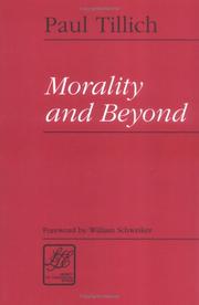 Cover of: Morality and beyond by Paul Tillich