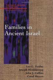 Cover of: Families in ancient Israel by Leo G. Perdue ... [et al.].