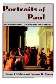 Cover of: Portraits of Paul: an archaeology of ancient personality