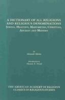 Cover of: A dictionary of all religions and religious denominations by Hannah Adams