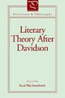 Cover of: Literary theory after Davidson