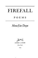 Cover of: Firefall by Mona Van Duyn