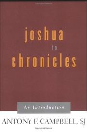 Cover of: Joshua to Chronicles by Antony F. Campbell