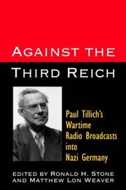 Cover of: Against the Third Reich by Paul Tillich
