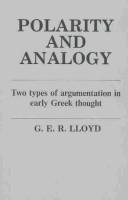 Cover of: Polarity and analogy by G. E. R. Lloyd
