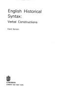 Cover of: English historical syntax: verbal constructions