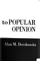 Cover of: Contrary to popular opinion by Alan M. Dershowitz