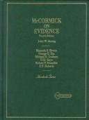Cover of: McCormick on evidence by McCormick, Charles Tilford
