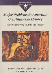 Major Problems in American Constitutional History cover