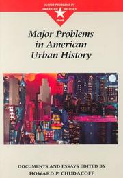 Cover of: Major problems in American urban history: documents and essays
