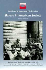Cover of: Slavery in American society | 