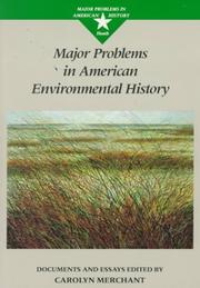 Cover of: Major problems in American environmental history: documents and essays