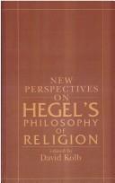 Cover of: New perspectives on Hegel's philosophy of religion