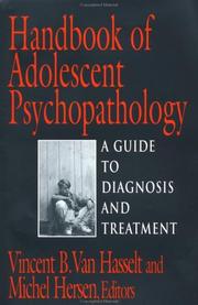 Cover of: Handbook of adolescent psycopathology [sic] by edited by Vincent B. Van Hasselt, Michel Hersen.