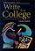 Cover of: Write for College