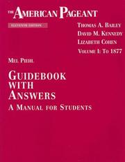 Cover of The American Pageant Guidebook, 11th Edition by Thomas A. Bailey