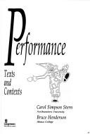 Cover of: Performance by Carol Simpson Stern