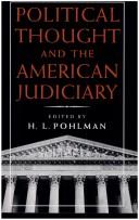 Cover of: Political thought and the American judiciary