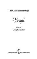 Cover of: Vergil by edited by Craig Kallendorf.