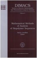 Cover of: Mathematical methods of analysis of biopolymer sequences | 
