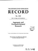 Cover of: Aggregate and pavement-related research