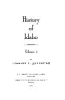 Cover of: History of Idaho
