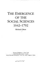 Cover of: The emergence of the social sciences, 1642-1792