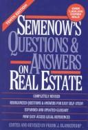 Cover of: Semenow's questions & answers on real estate by Robert William Semenow