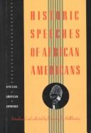 Cover of: Historic speeches of African Americans