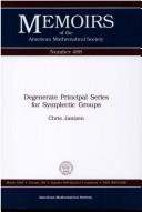 Cover of: Degenerate principal series for symplectic groups