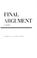 Cover of: Final argument
