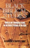 Black biblical studies by Charles B. Copher