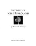 Cover of: The world of John Burroughs by Edward Kanze