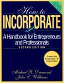 Cover of: How to incorporate by Michael R. Diamond, Michael R. Diamond