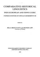 Cover of: Comparative-historical linguistics by edited by Bela Brogyanyi and Reiner Lipp.