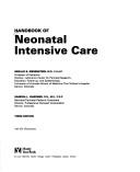 Cover of: Handbook of neonatal intensive care