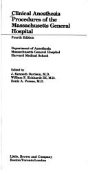 Cover of: Clinical anesthesia procedures of the Massachusetts General Hospital
