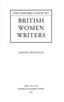 Cover of: The Oxford guide to British women writers by Joanne Shattock