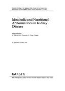 Metabolic and nutritional abnormalities in kidney disease by European Study Group for the Conservative Management of Chronic Renal Failure. Scientific Meeting