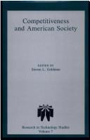 Cover of: Competitiveness and American society