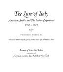 Cover of: Lure of Italy: American artists and the Italian experience, 1760-1914