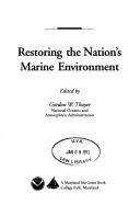 Cover of: Restoring the nation's marine environment