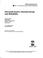 Cover of: Microelectronics manufacturing and reliability