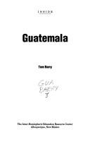 Cover of: Inside Guatemala by Tom Barry
