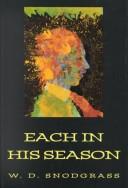 Cover of: Each in his season: poems