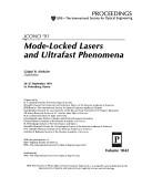 Cover of: Mode-locked lasers and ultrafast phenomena: ICONO '91, 24-27 September 1991, St. Petersburg, Russia